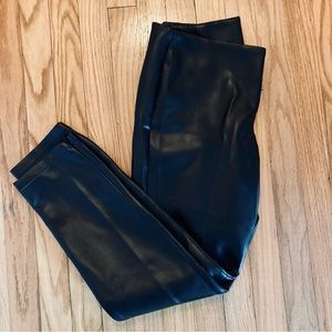 Faux Leather Slim Pants (Size 6)